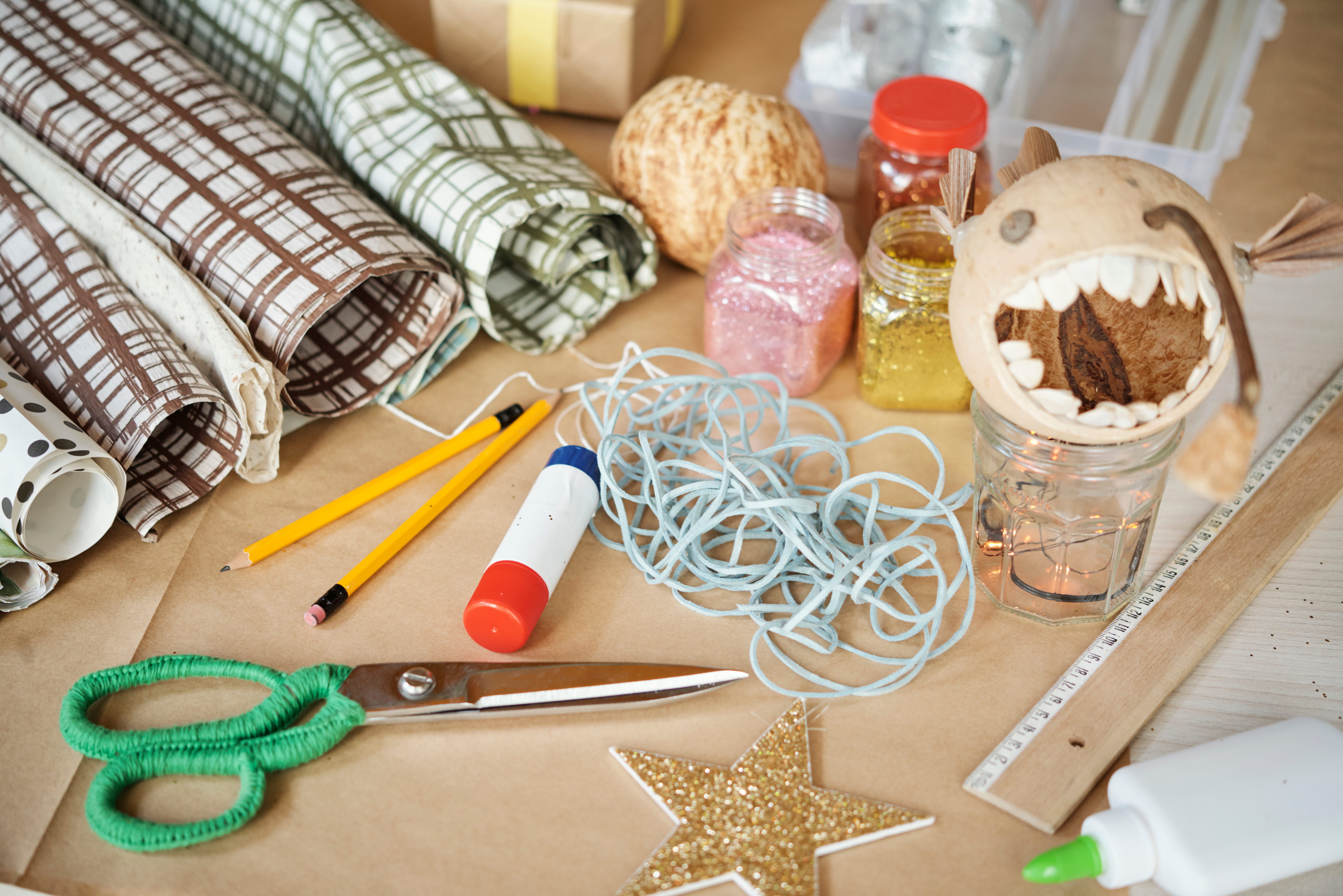 Hands-on craft work in a workshop